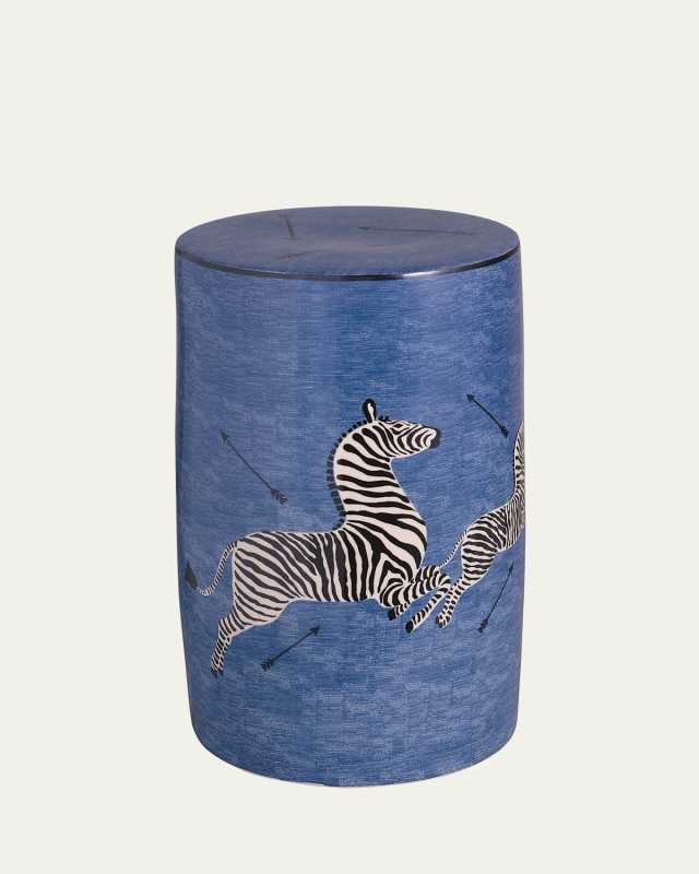 Zebra Blue Garden Seat